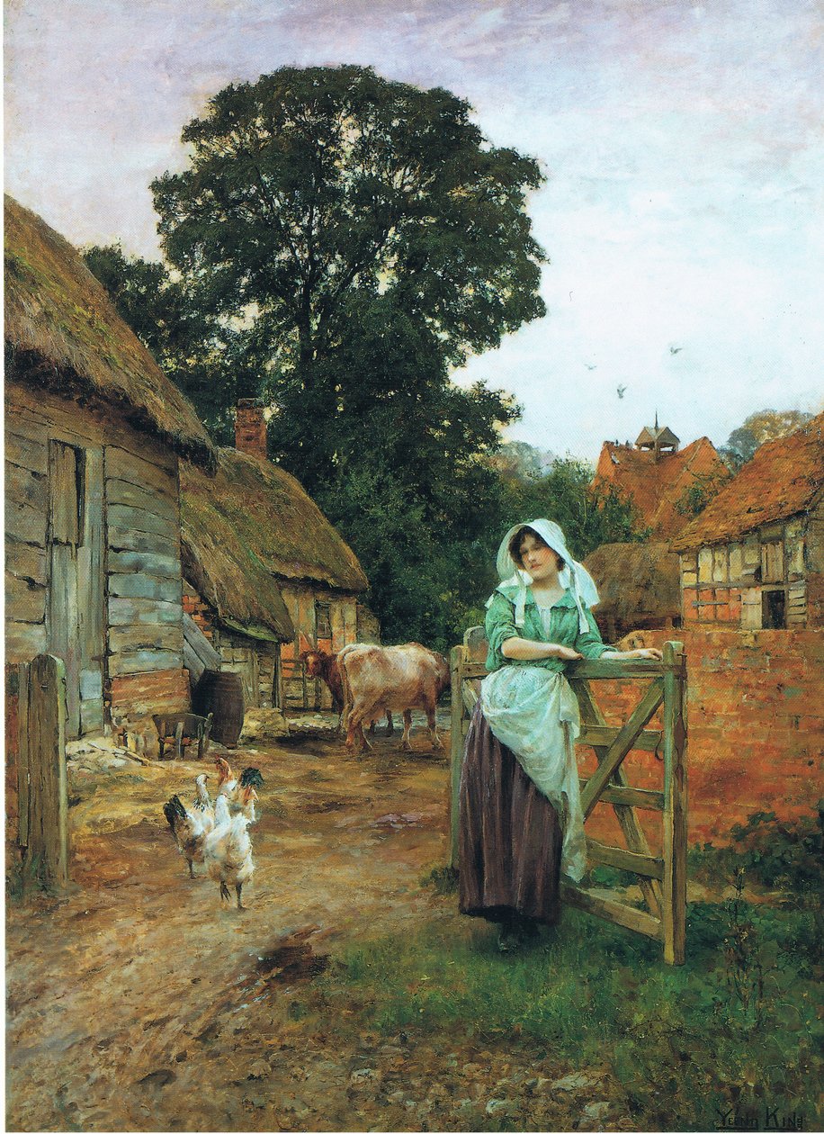 At the Farm Gate by Henry John Yeend King