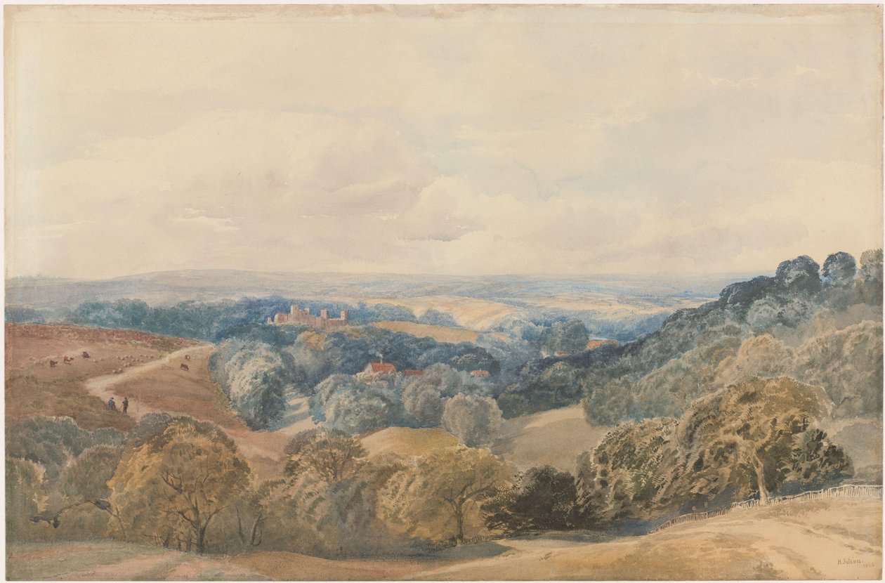 Landscape with Crieff Castle by Henry Jutsum