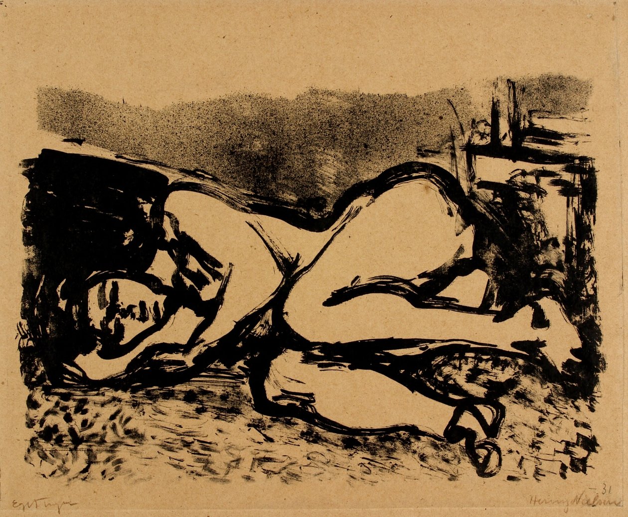 Reclining Female Model by Henry Nielsen