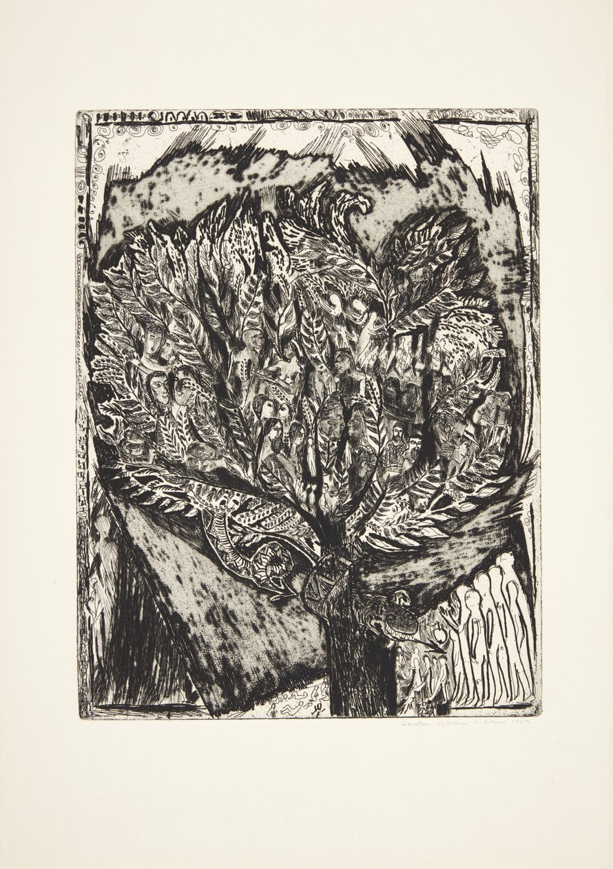 Løkken. Dune Landscape with Sign by Henry Nielsen