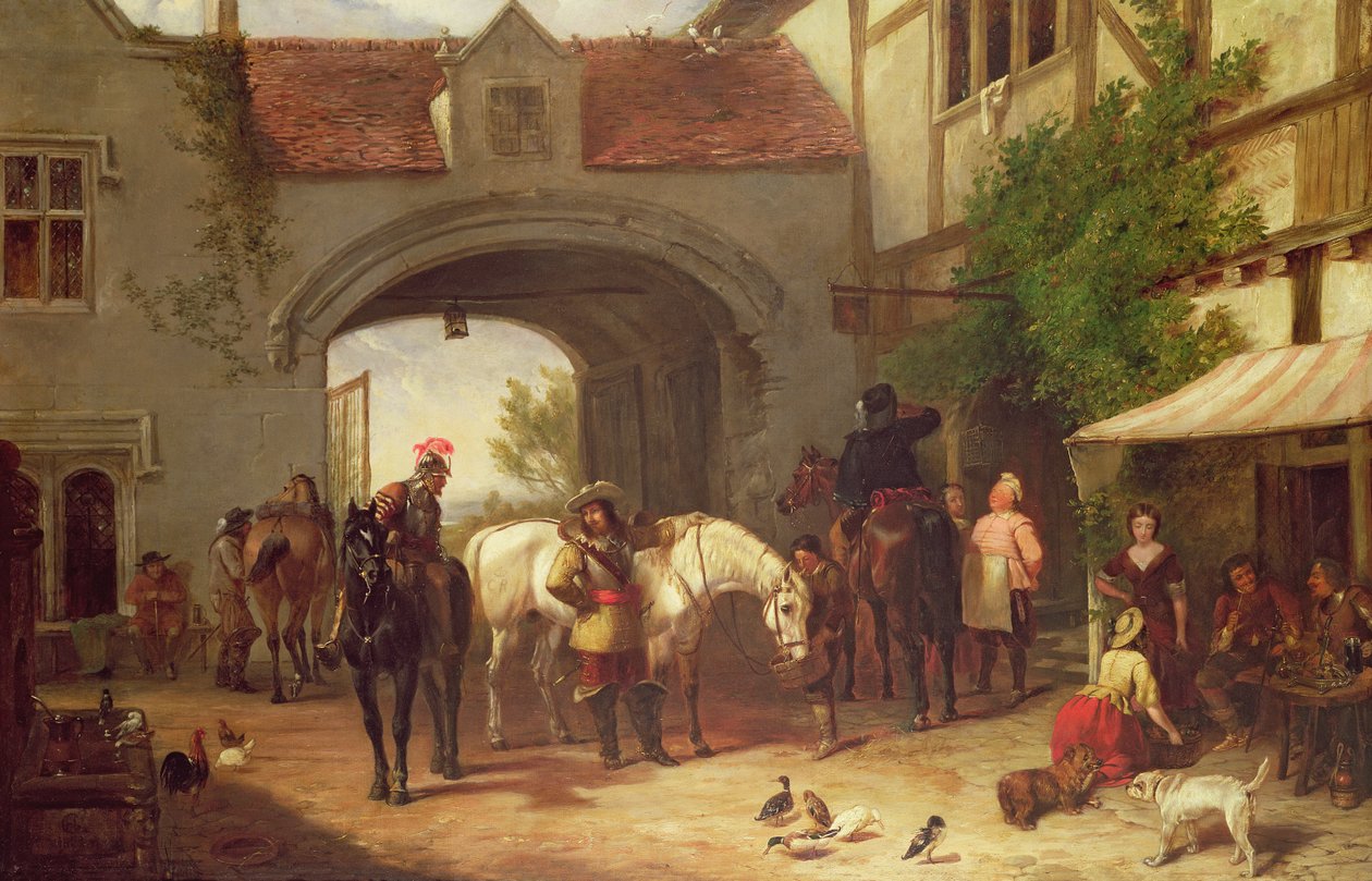 Scene Outside an Inn in Holland by Henry Richard Graves