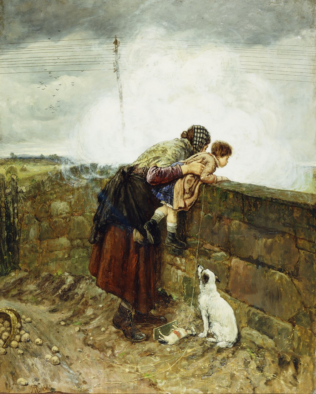 Watching the Steam Train by Henry Robert Robertson