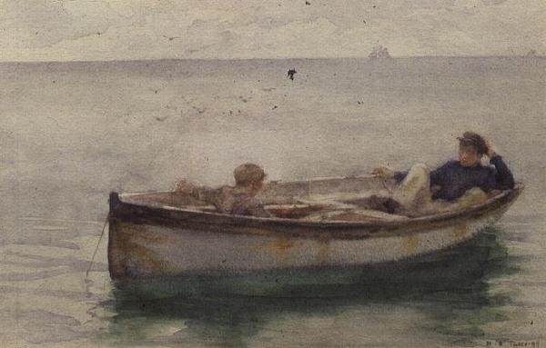 Two Boys in a Rowing Boat by Henry Scott Tuke