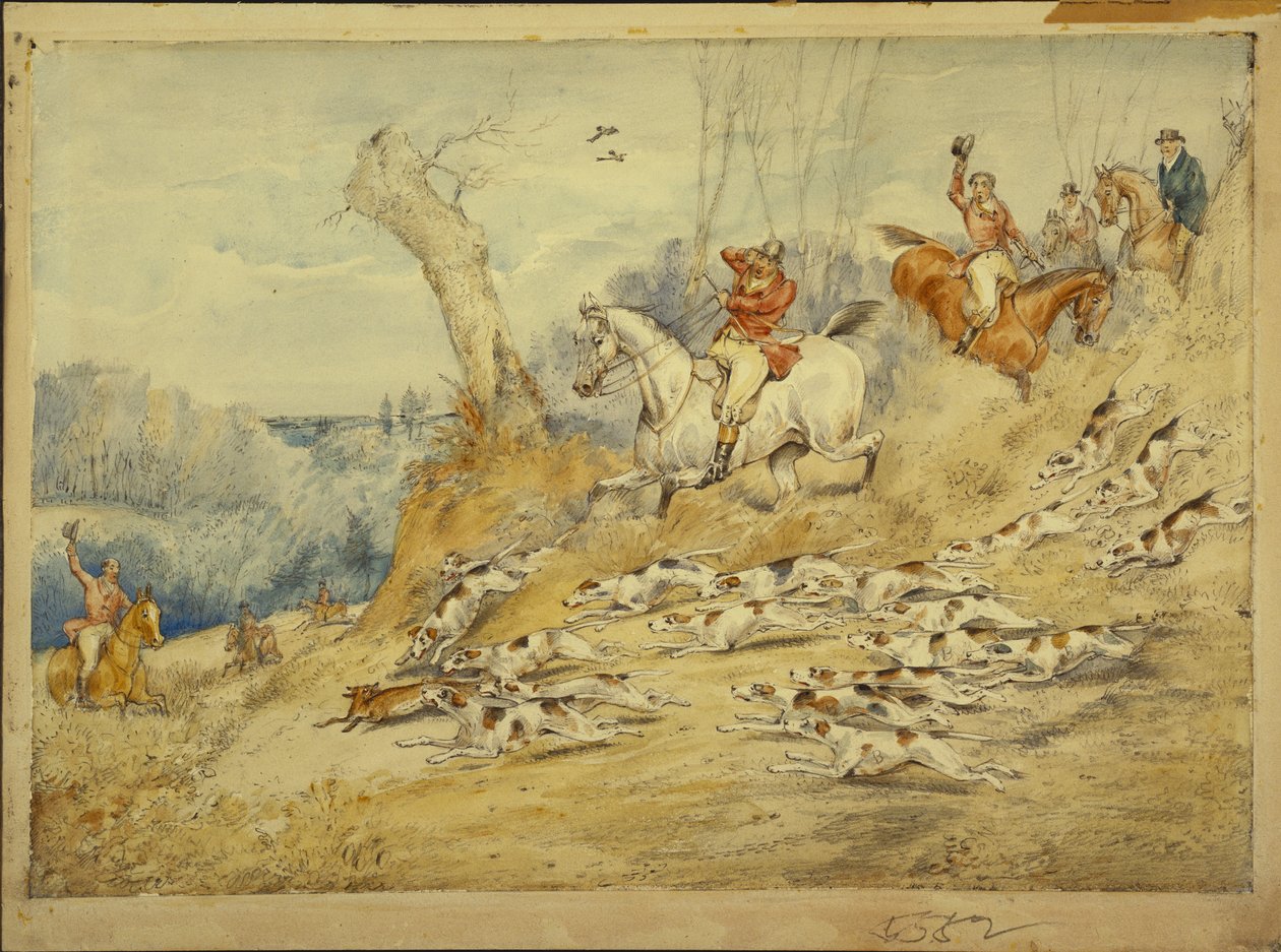 Hunting Scenes: The Kill by Henry Thomas Alken
