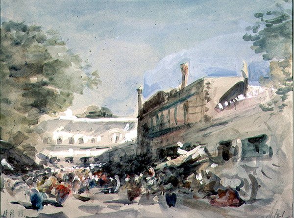 Street Scene in Delhi by Hercules Brabazon Brabazon