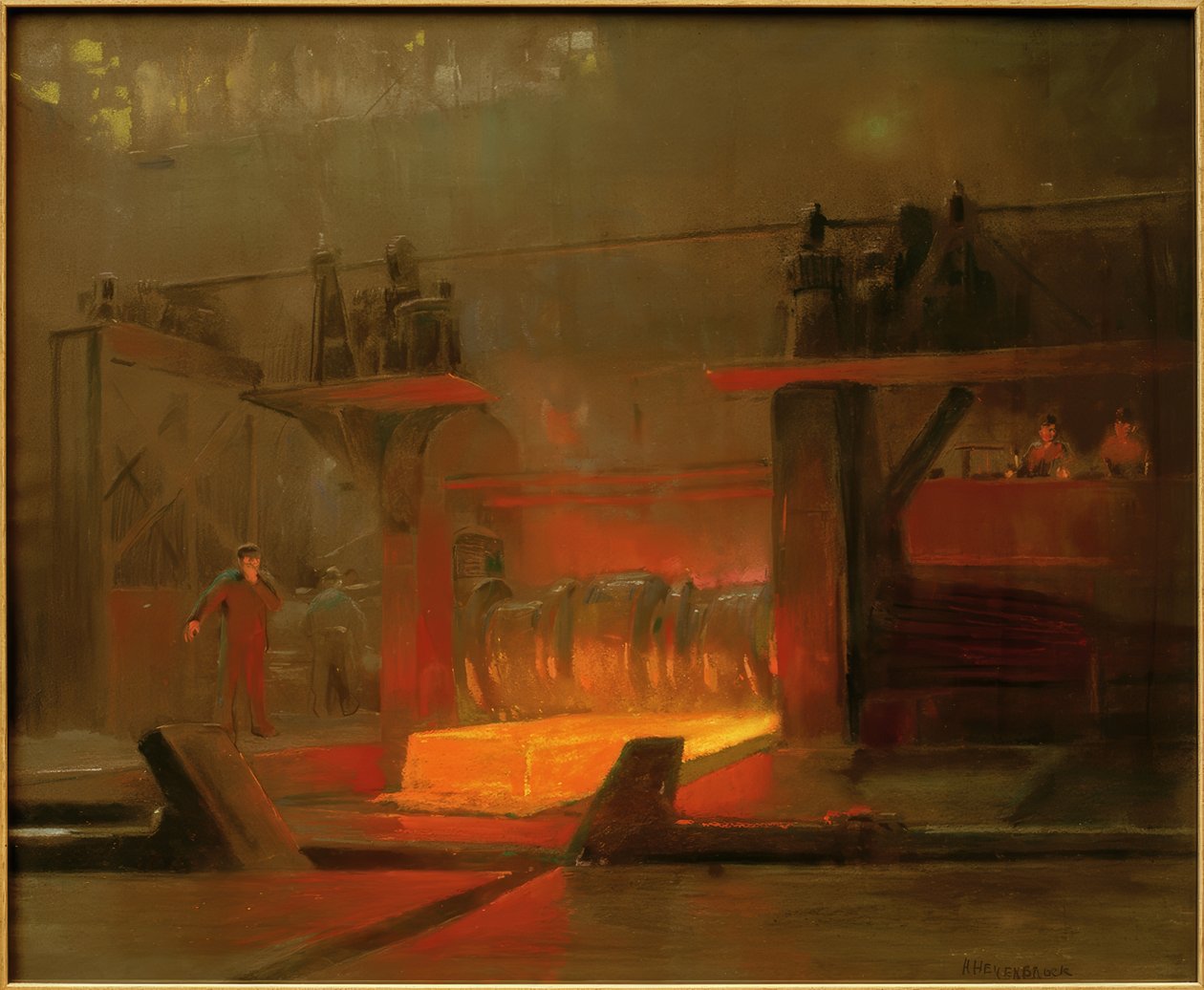 Workers in the Rolling Mill by Herman Heijenbrock