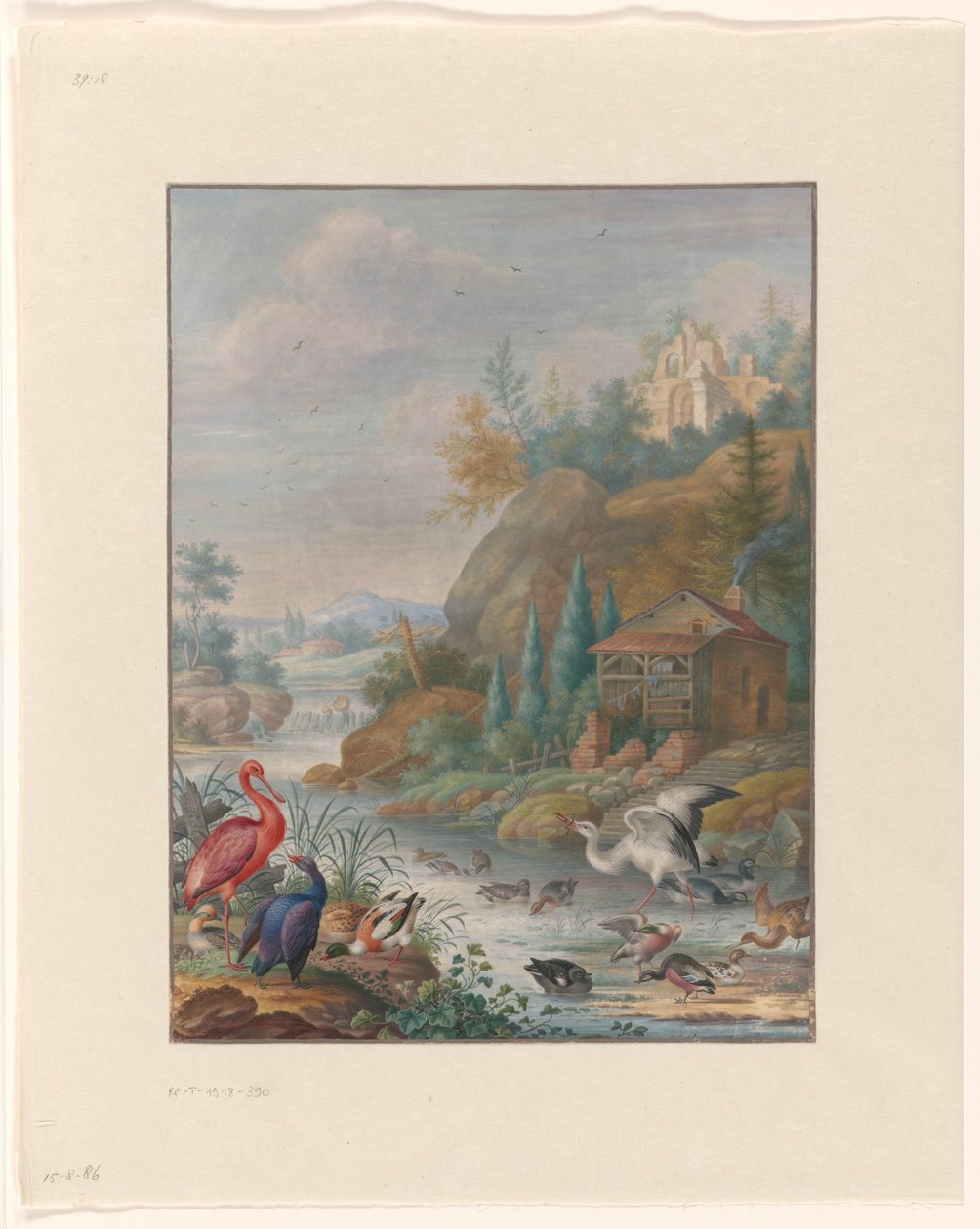Birds near a Mountain Stream by Herman Henstenburgh