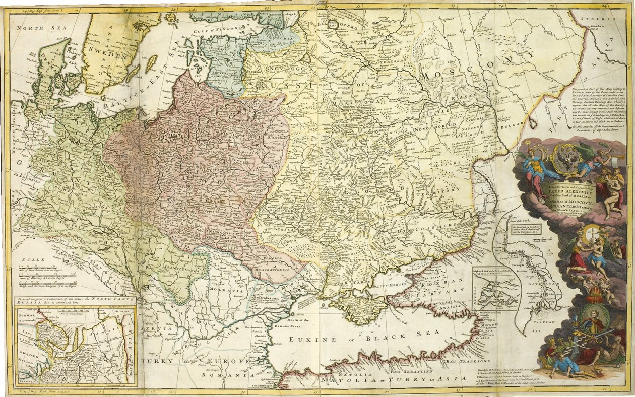Map of Muscovy by Herman Moll