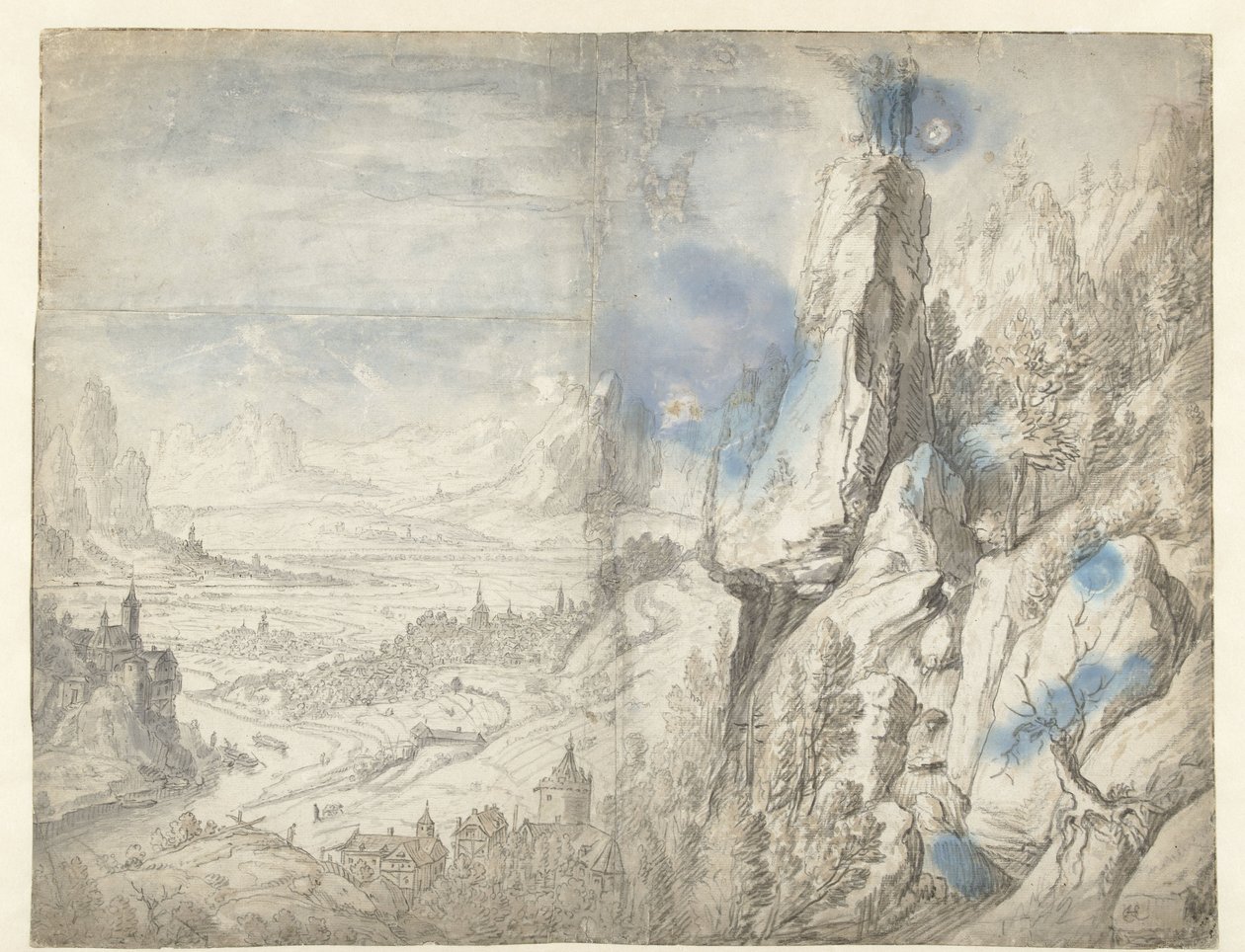 Vast Landscape with the Temptation of Christ by Herman Saftleven