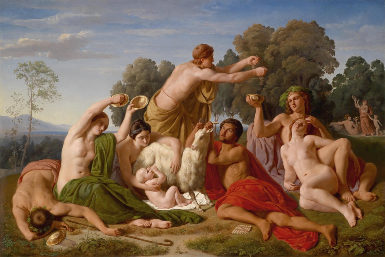 The Education of Jupiter on Mount Ida in Crete by Hermann Steinfurth