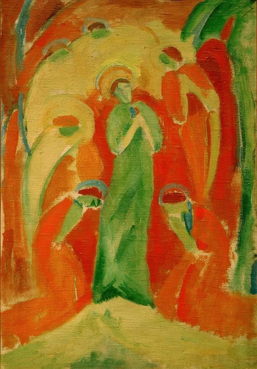 Saints Adored by Angels by Hermann Stenner