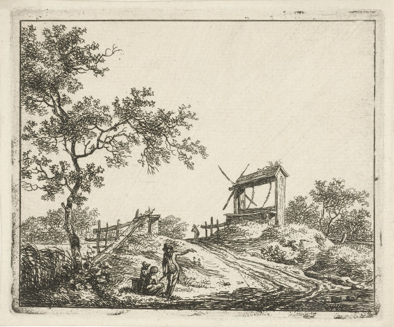 Landscape with Well (Six Landscapes) by Hermanus Fock