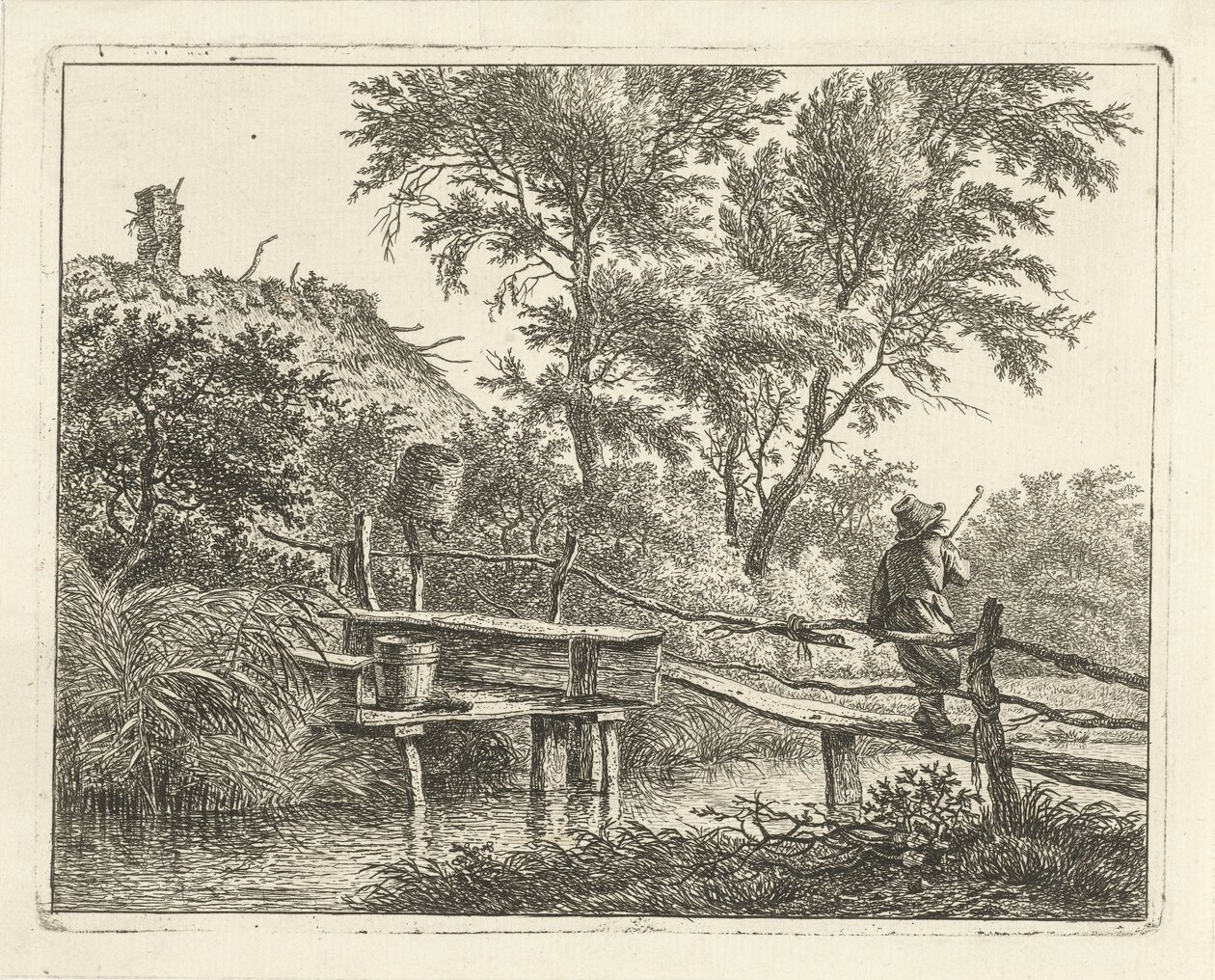 Man on Bridge by Hermanus Fock