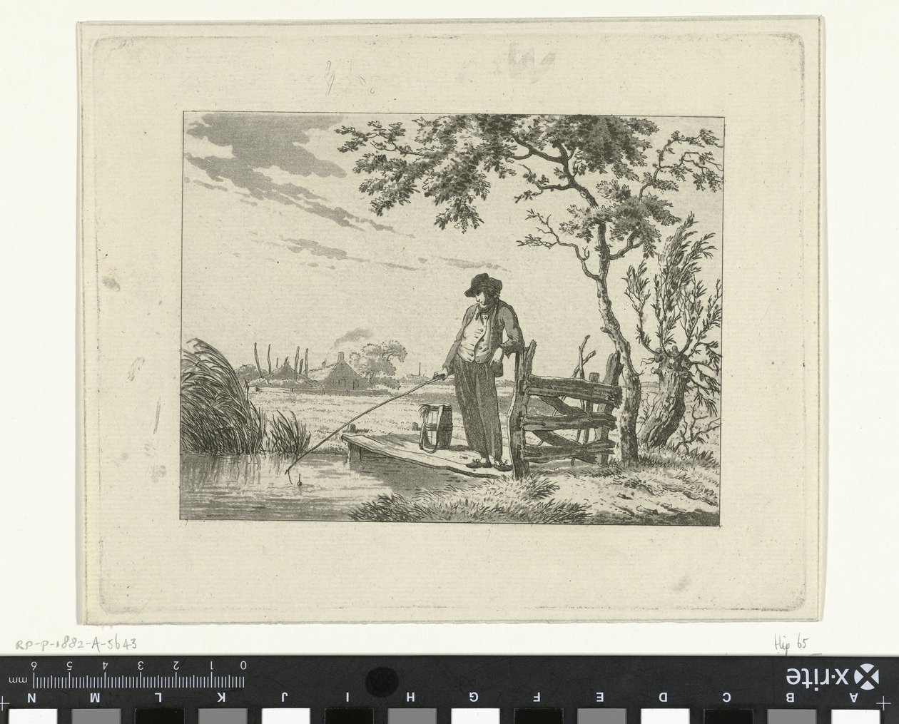 Fisherman on a Jetty by Hermanus Fock