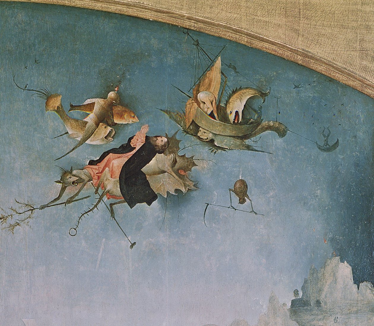 Detail of the left-hand panel, from the Triptych of the Temptation of St. Anthony (detail) by Hieronymus Bosch