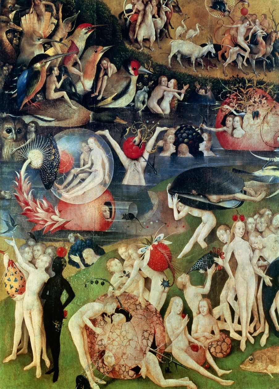 The Garden of Earthly Delights: Allegory of Luxury (detail) by Hieronymus Bosch