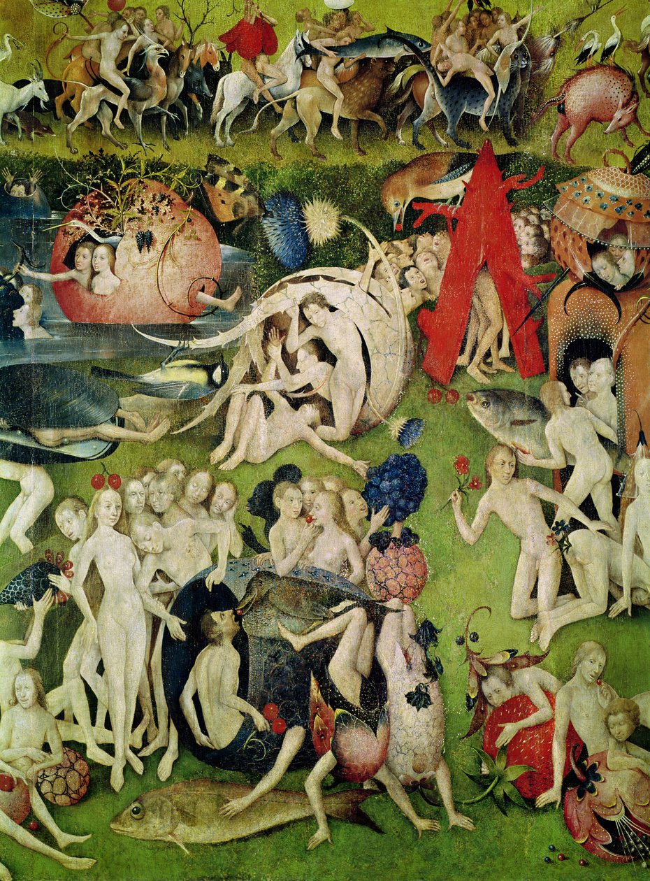 The Garden of Earthly Delights: Allegory of Luxury (detail) by Hieronymus Bosch