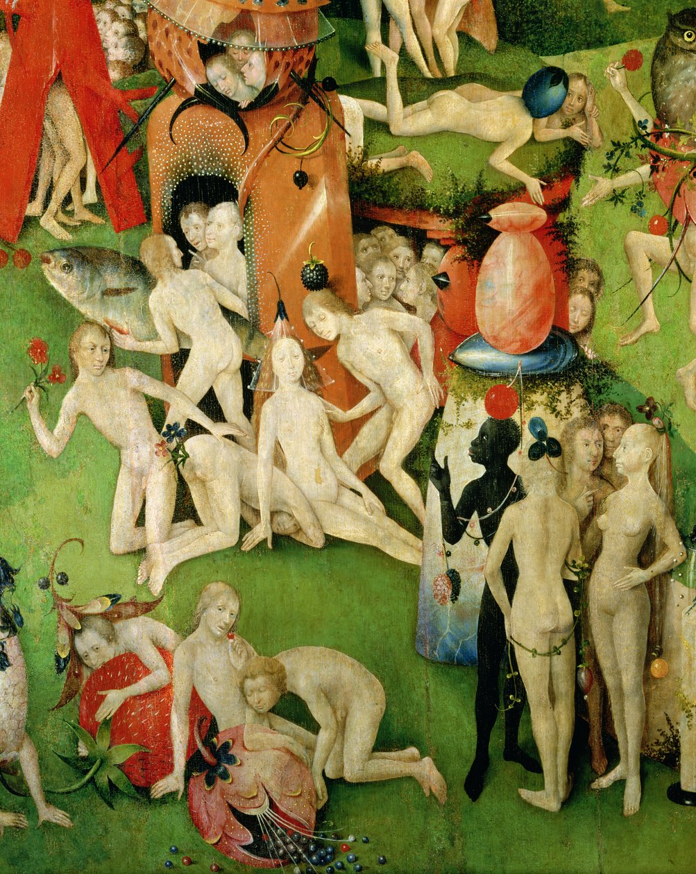 The Garden of Earthly Delights: Allegory of Luxury (detail) by Hieronymus Bosch