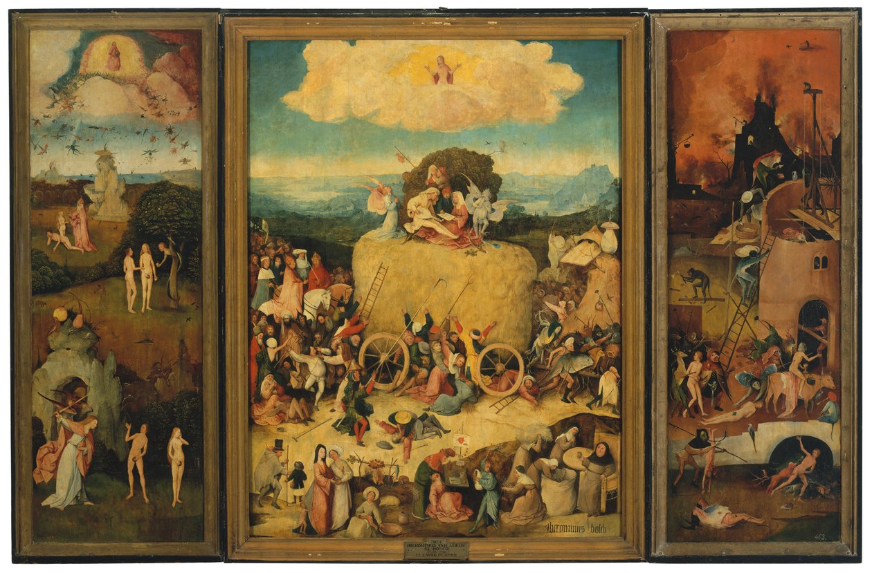 The Haywain Triptych by Hieronymus Bosch