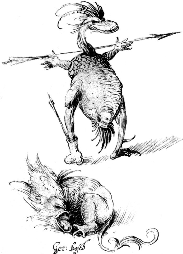 Two Monsters by Hieronymus Bosch