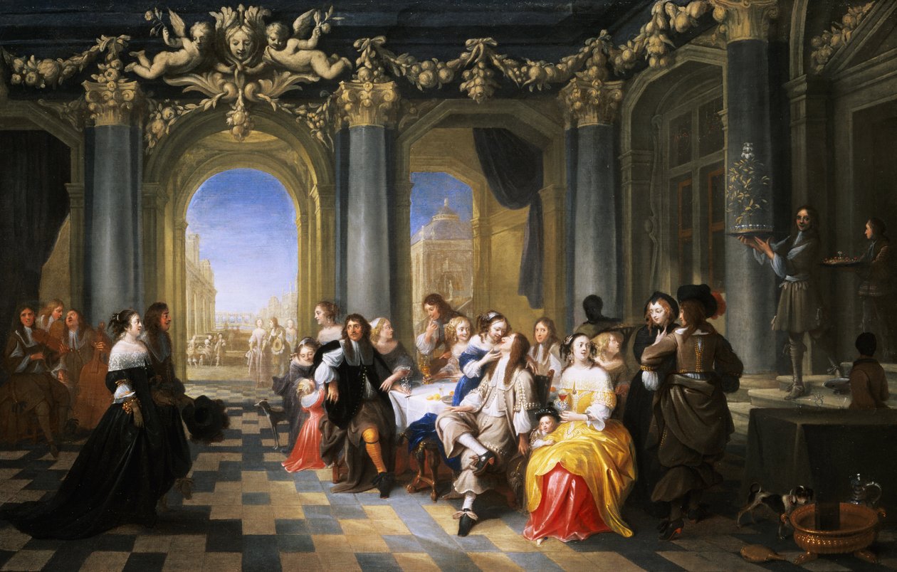 A Feast in an Interior by Hieronymus Janssens