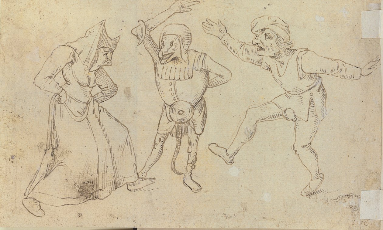 Three Dancing Figures by Hieronymus Bosch