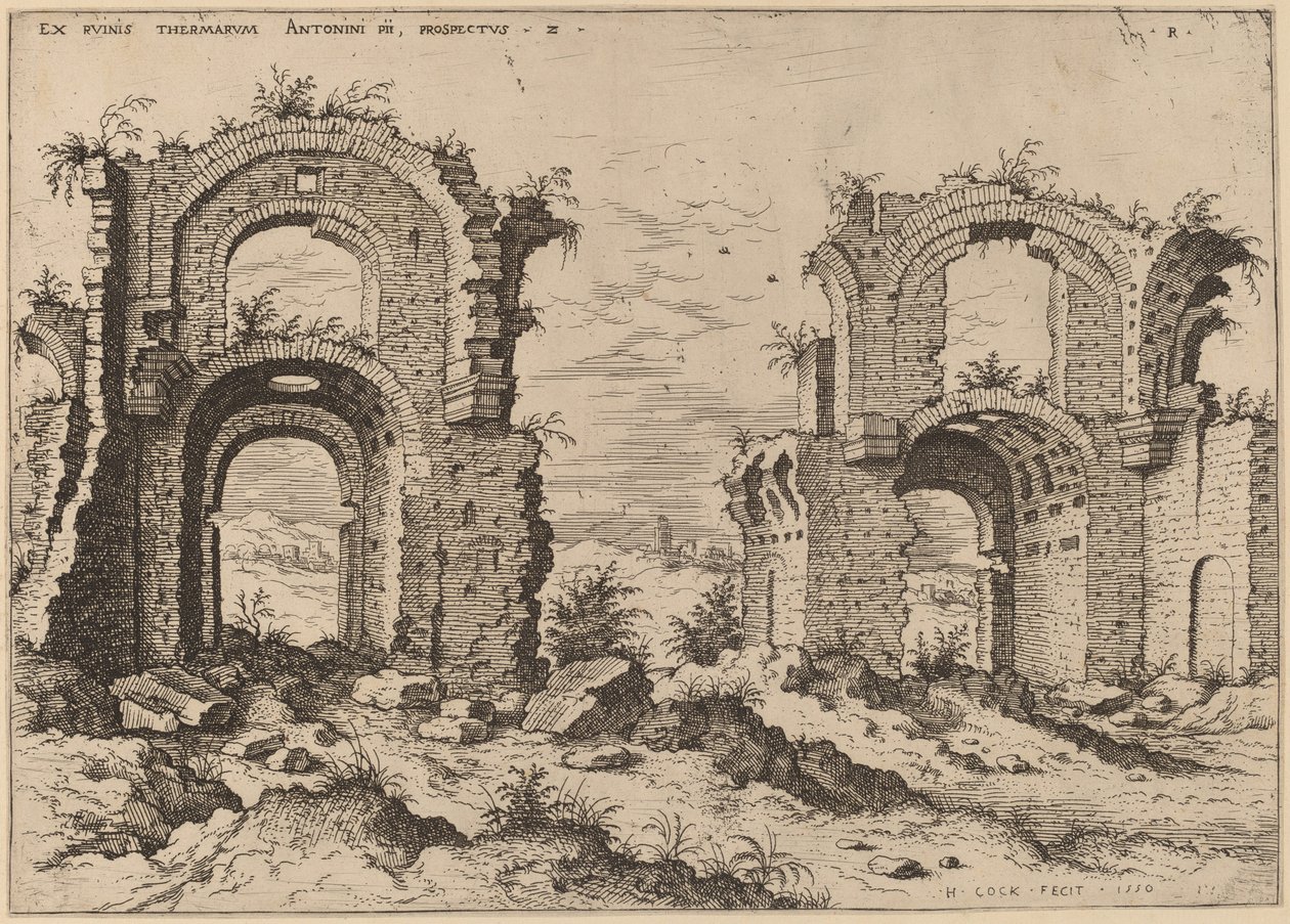 Second View of the Baths of Diocletian by Hieronymus Cock