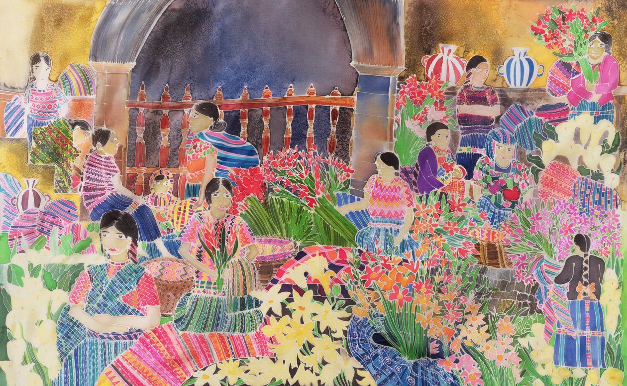 Chichicastango, Market Day by Hilary Simon