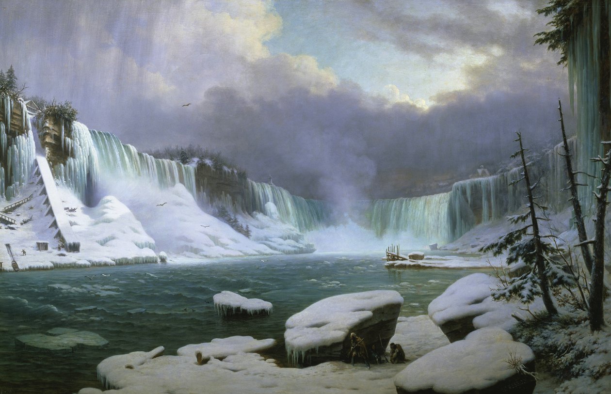 Niagara Falls in Winter by Hippolyte Sebron