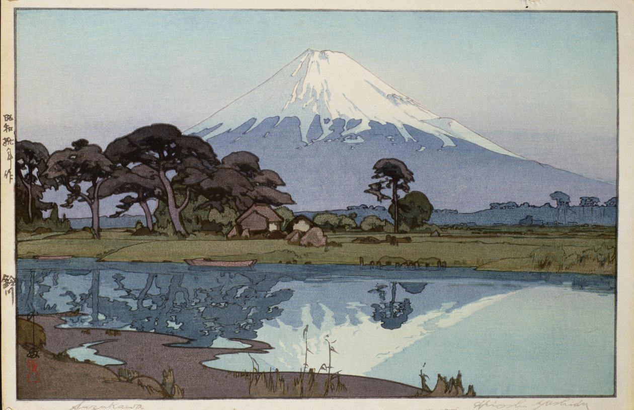 The lake at Suzakawa by Hiroshi Yoshida