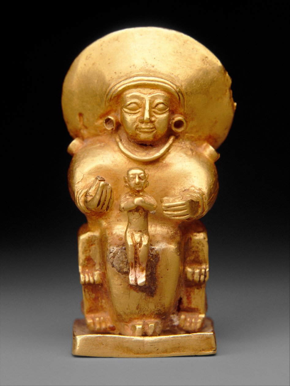 Seated Goddess with a Child by Hittite