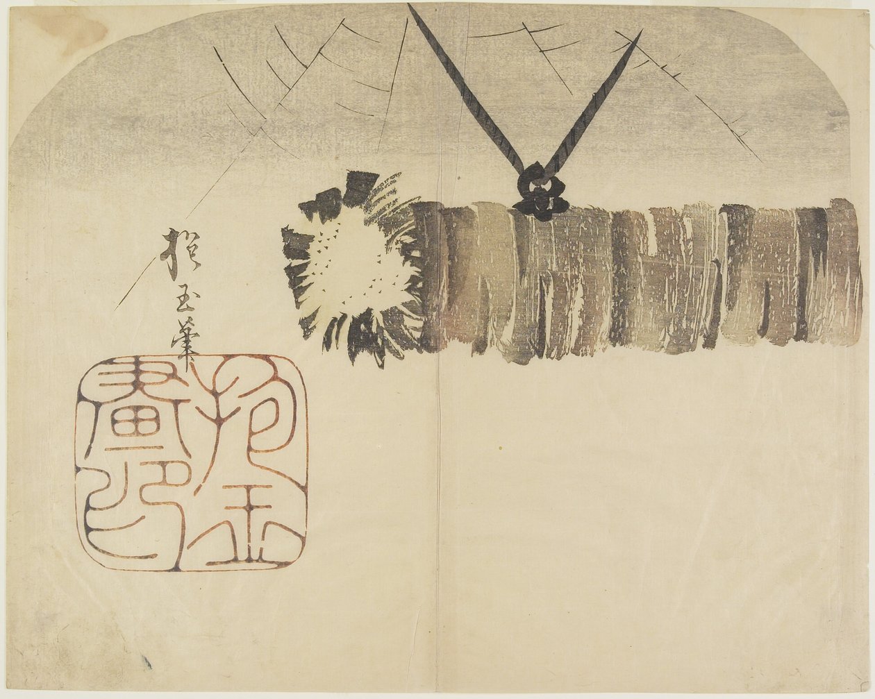 Log Used to Strike Temple Bells, c. 1830 by Hogyoku