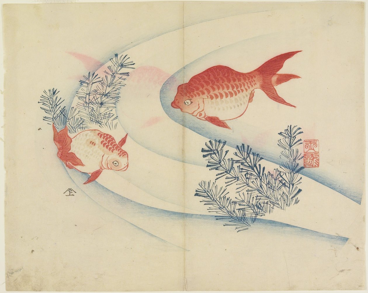 Two Goldfish in Water by Hogyoku