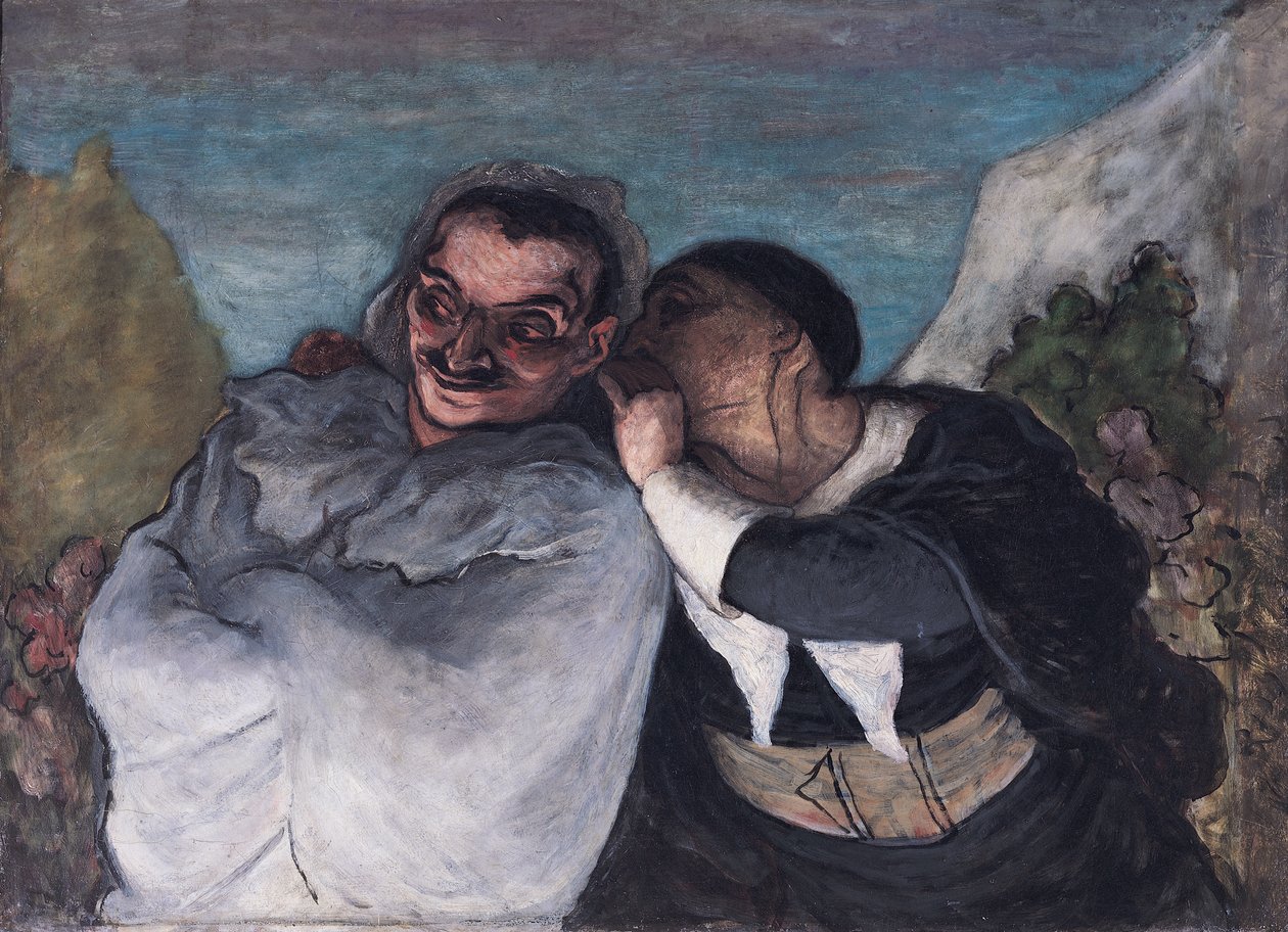 Crispin and Scapin, or Scapin and Sylvester, c.1863-65 by Honoré Daumier