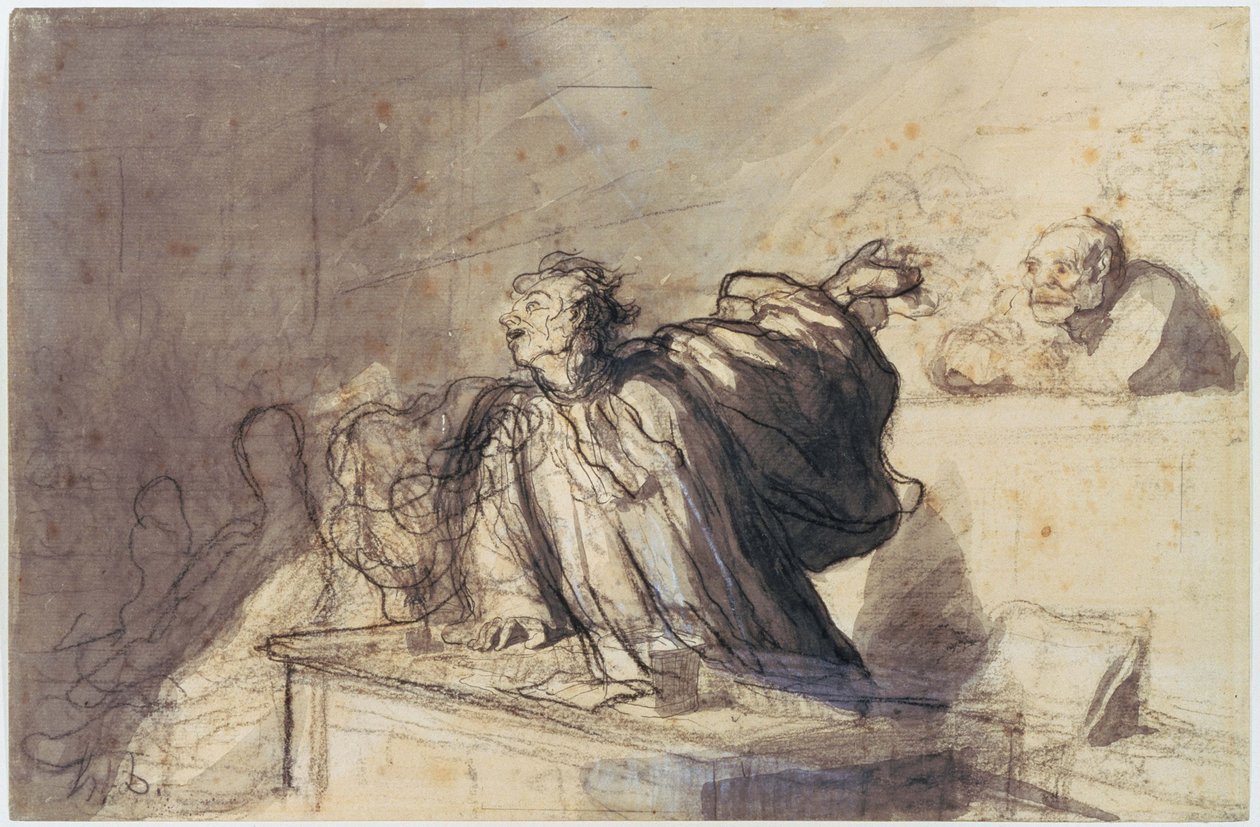 Plea for the Defense by Honoré Daumier