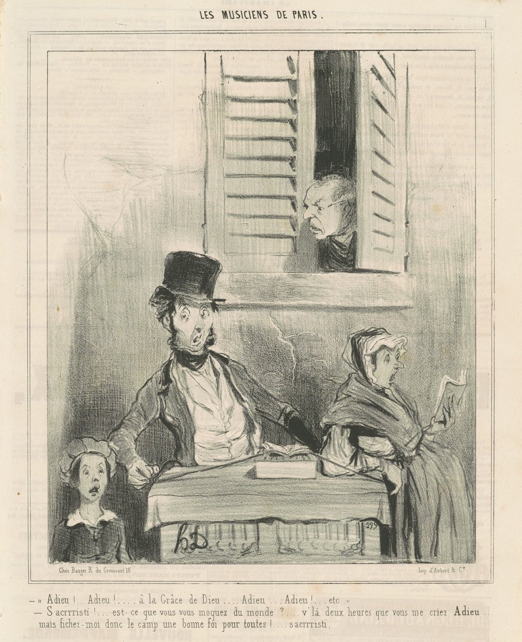 Goodbye! ... By the Grace of God ... by Honoré Daumier