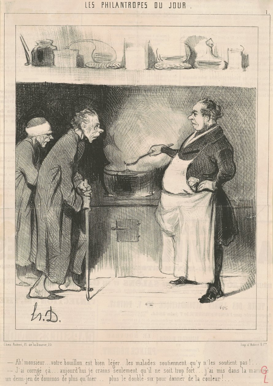 Ah! Sir ... your broth is ... by Honoré Daumier