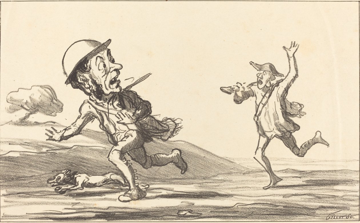 Well Then!... It Seems... Reserved Hunt by Honoré Daumier