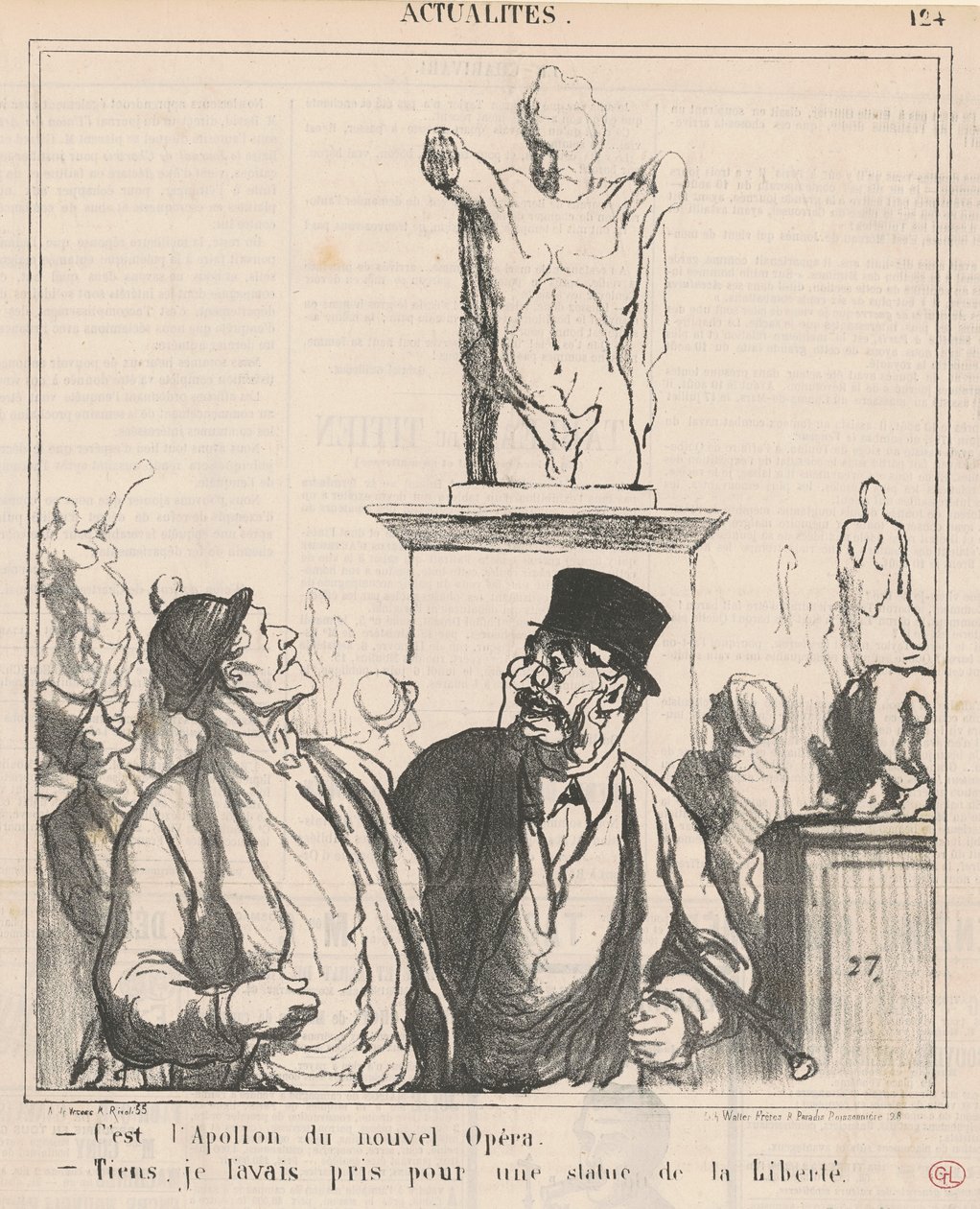 He is the Apollo of the New Opera by Honoré Daumier