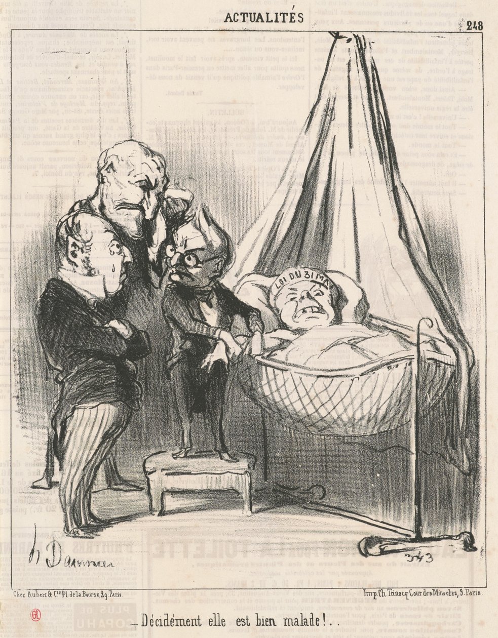 She Is Definitely Very Sick! by Honoré Daumier