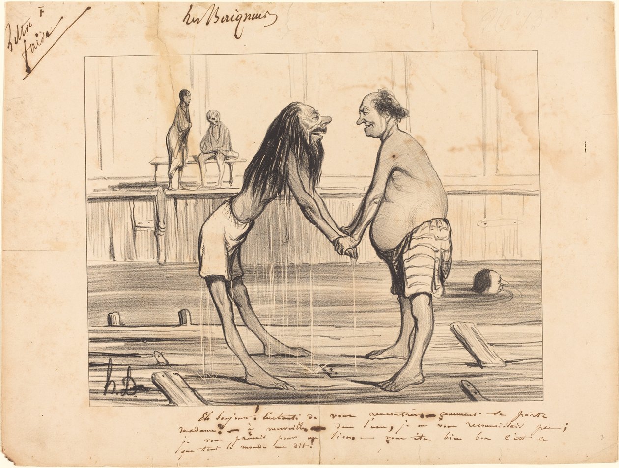 Oh hello! delighted to meet you... by Honoré Daumier