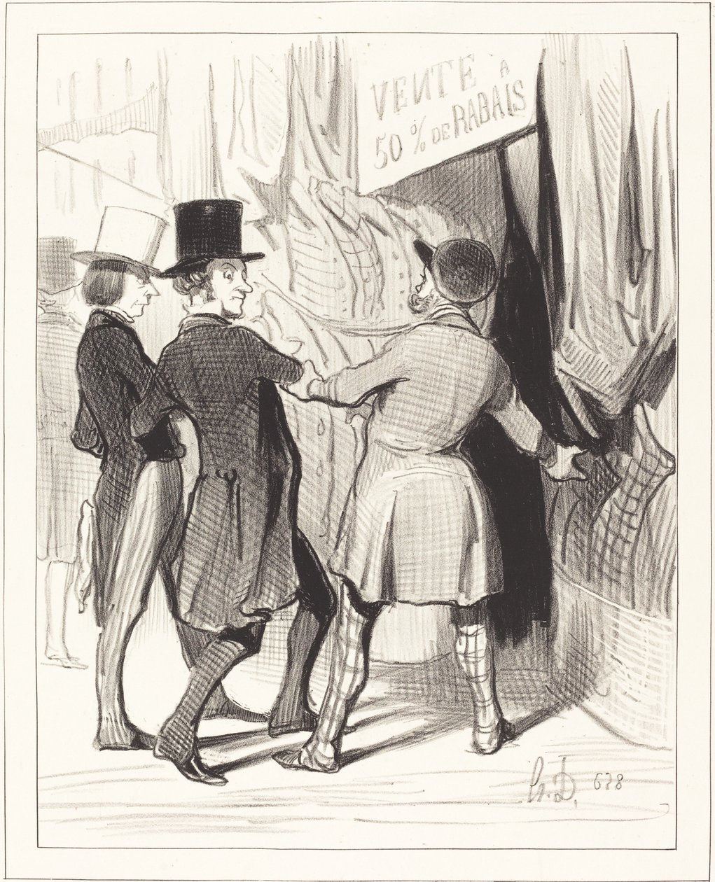 Enter Gentlemen... here are magnificent... by Honoré Daumier