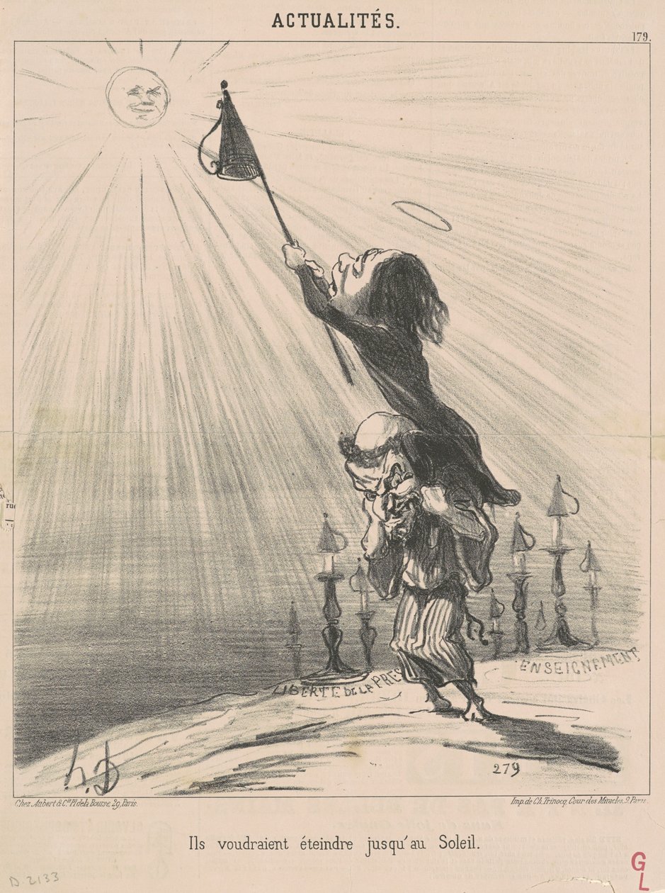 They would like to extinguish even the sun by Honoré Daumier