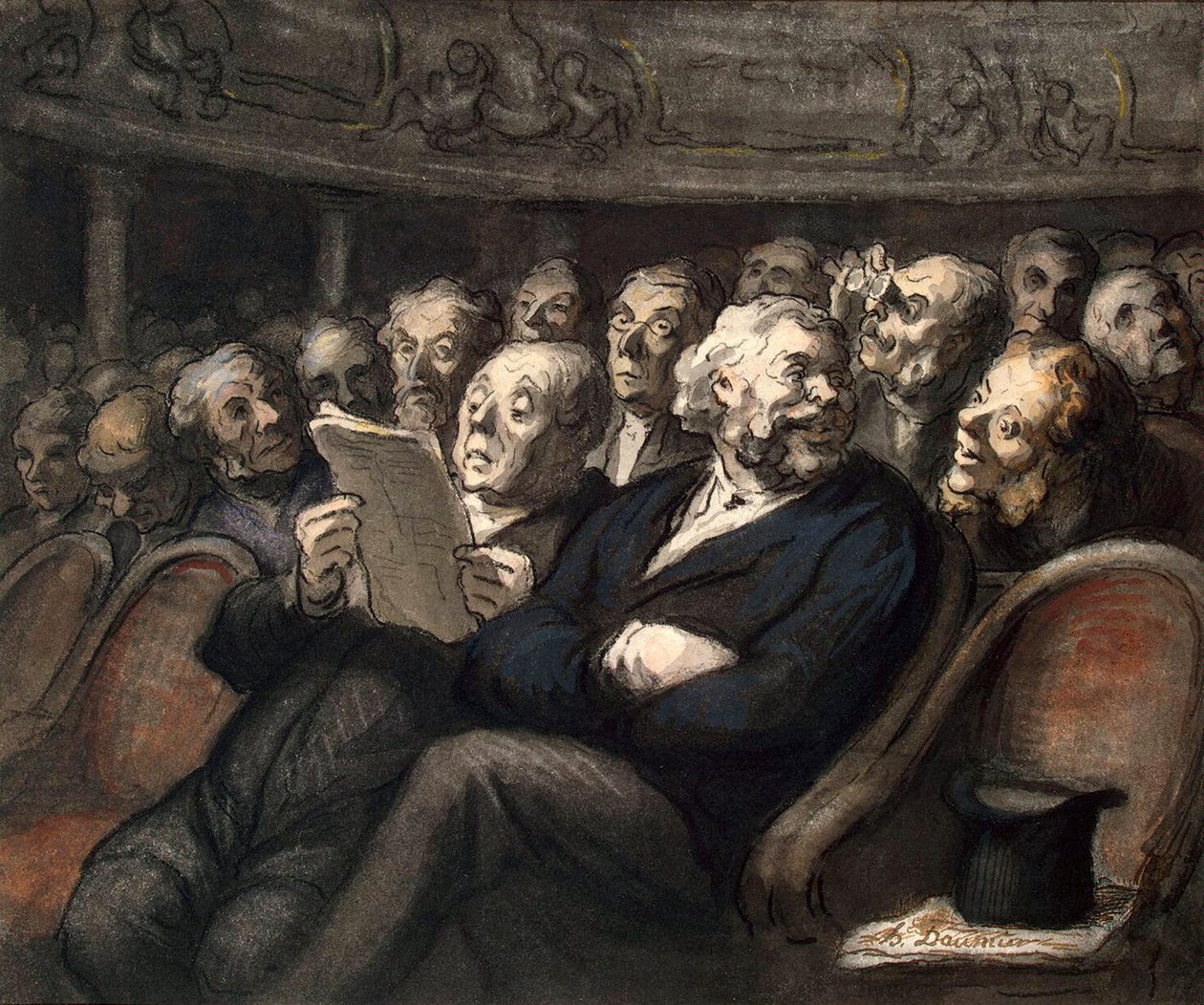 Intermission at the Comédie-Française by Honoré Daumier