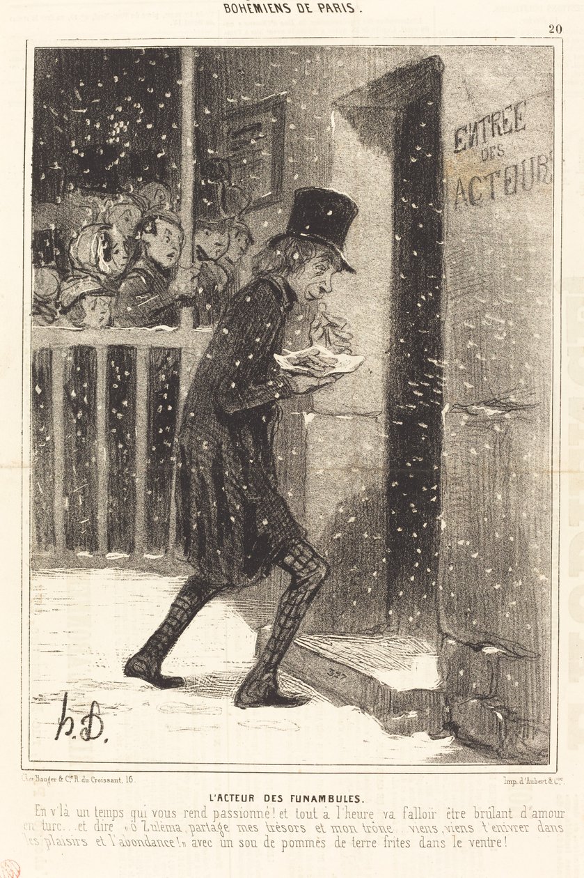 The Actor of the Funambules by Honoré Daumier