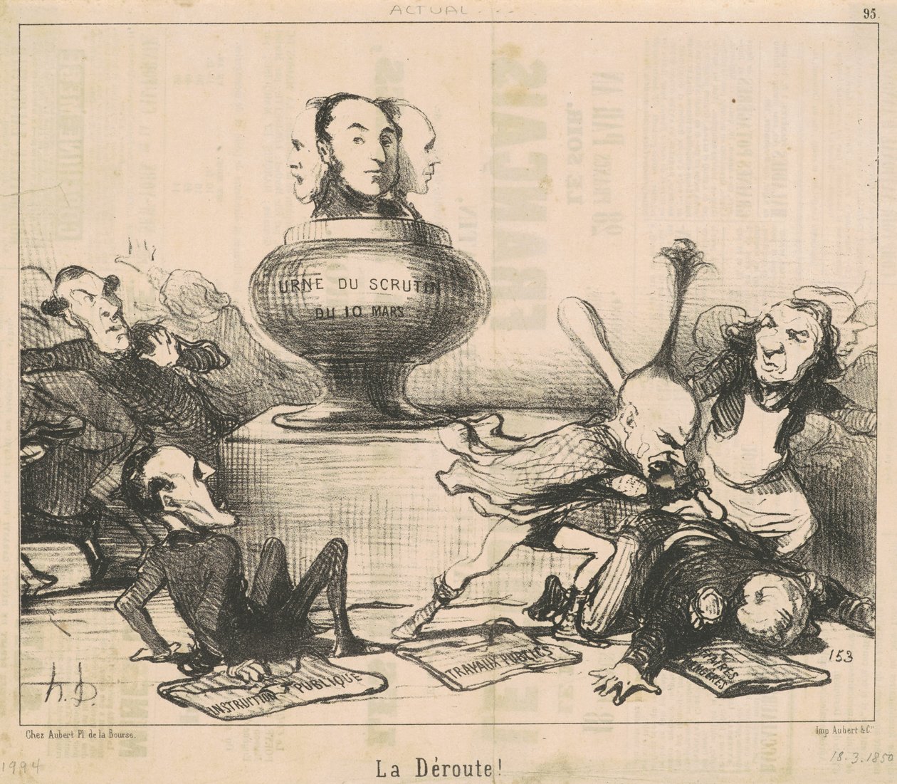 The Rout! by Honoré Daumier