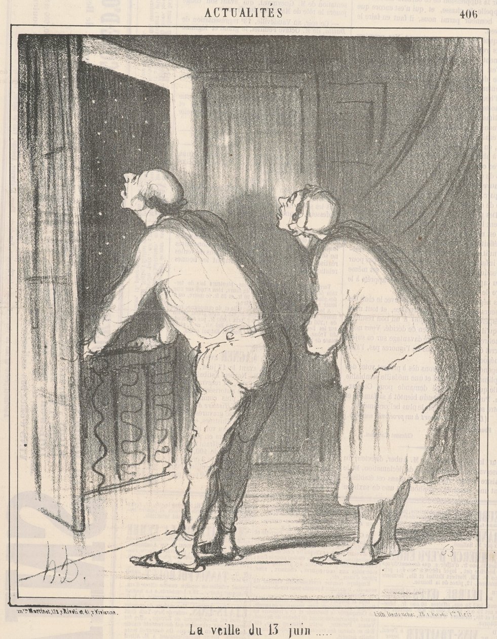 The Eve of June 13 by Honoré Daumier