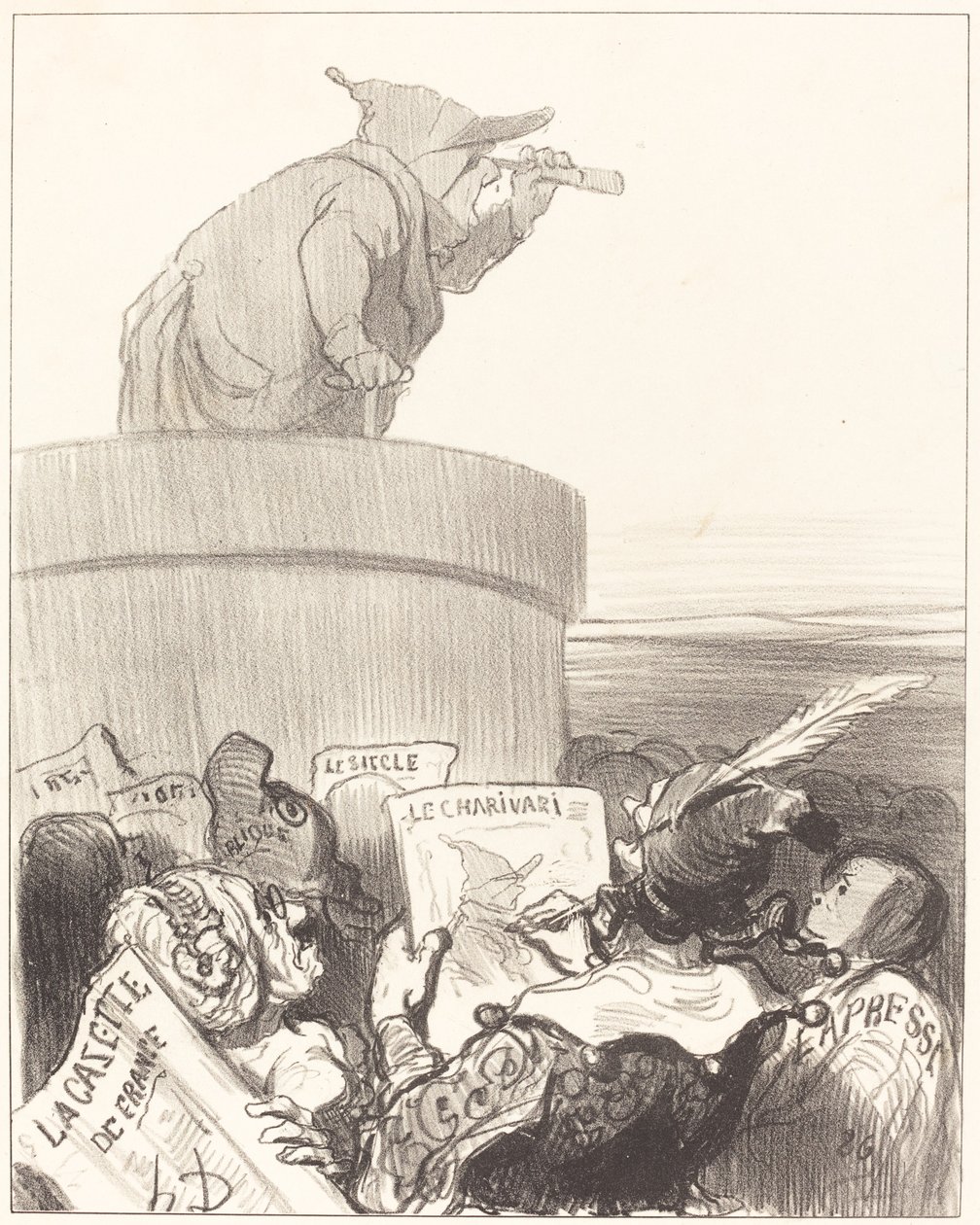 The Constitutionalist Contemplating the Political Horizon by Honoré Daumier