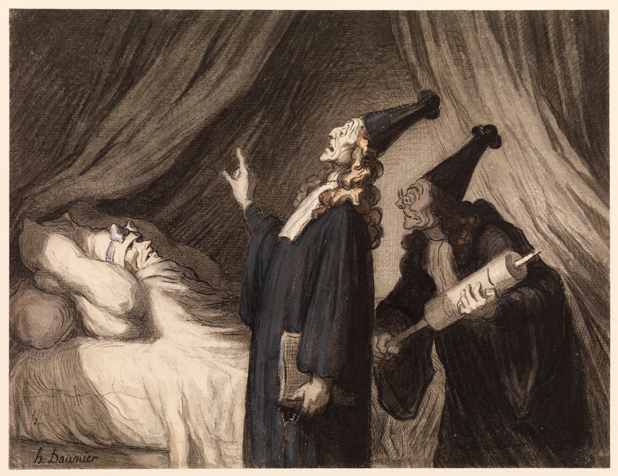 The Imaginary Invalid by Honoré Daumier