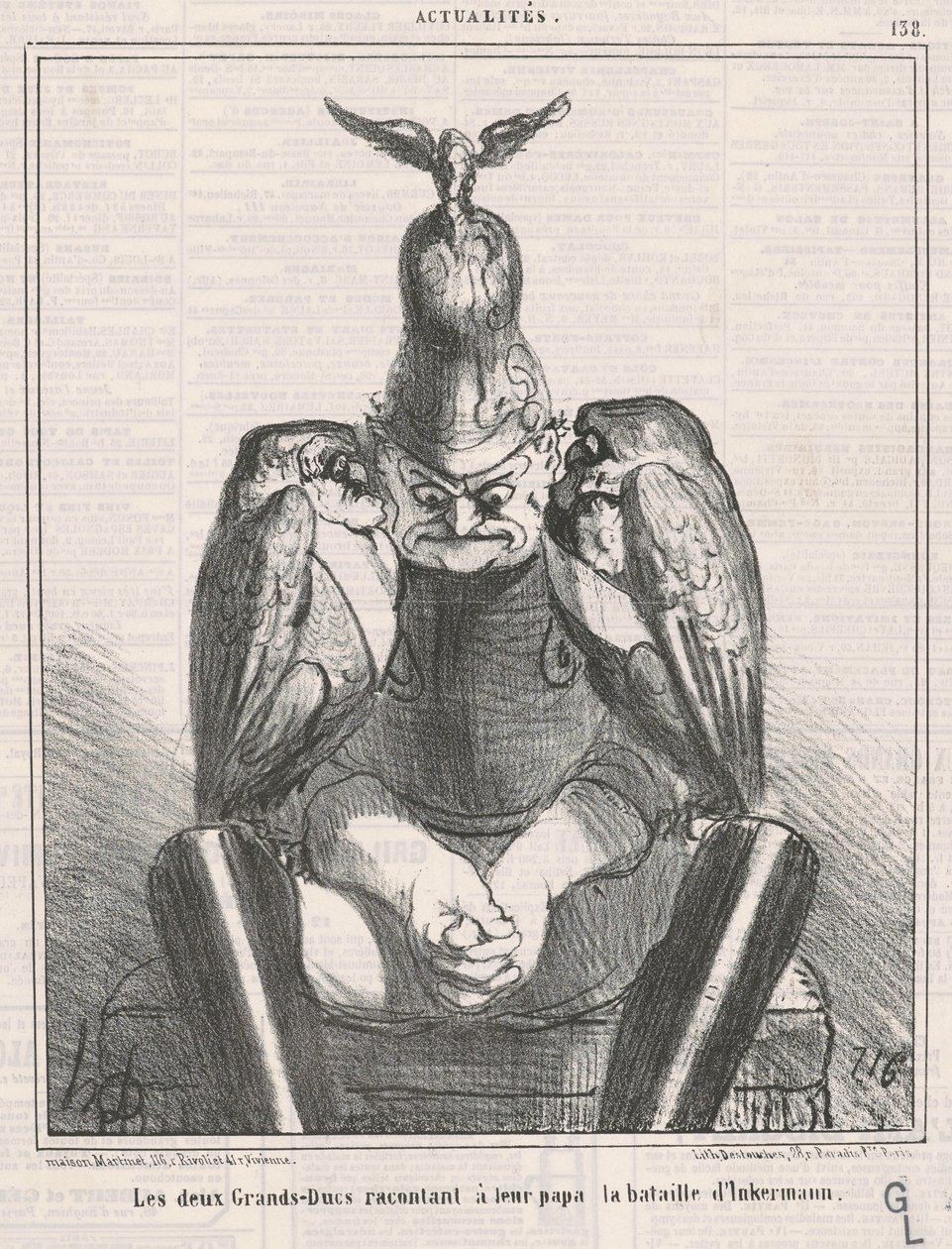 The Two Grand Dukes Telling... Inkermann by Honoré Daumier